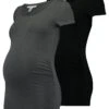 2 Pack - T-Shirt Basique - Dark Gray/Black