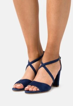 Anna Field Leather - Sandales À Talons Hauts - Dark Blue