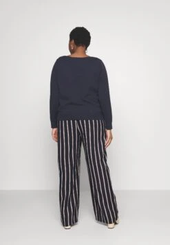 Wide Leg Pant - Pantalon Classique - Dark Blue/Brown/White -Anna Field 77843960049c4fcda05186e5f8c43cd2