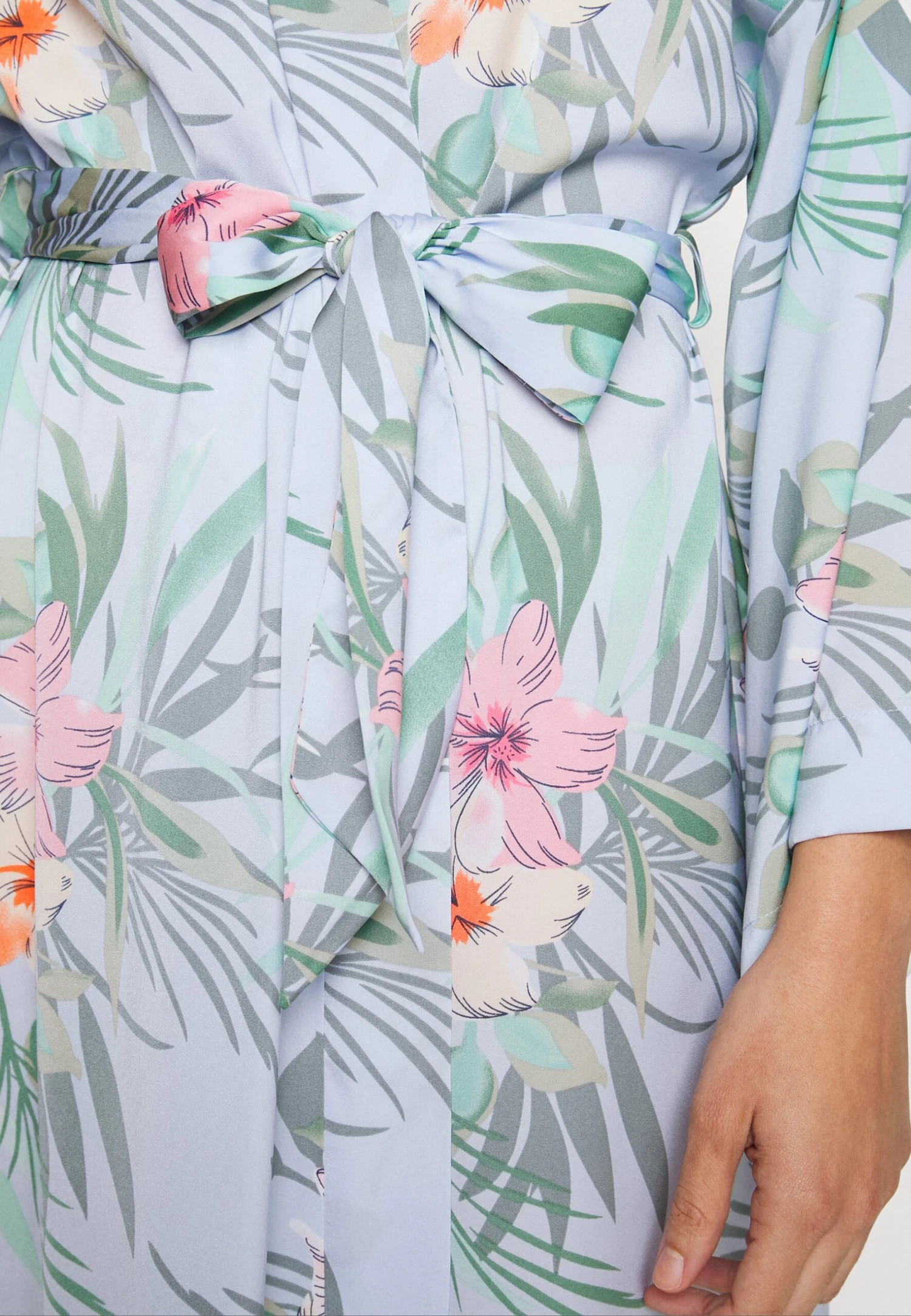 Anna Field Floral Robe - Peignoir - Blue 6 Anna Field Floral Robe - Peignoir - Blue – Image 6