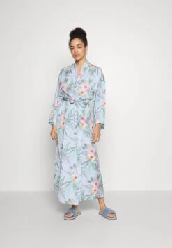 Anna Field Floral Robe - Peignoir - Blue