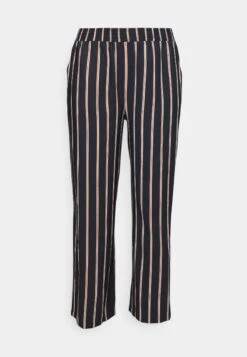 Wide Leg Pant - Pantalon Classique - Dark Blue/Brown/White -Anna Field aa9df79e817344bbb0010b3b238e8ac1