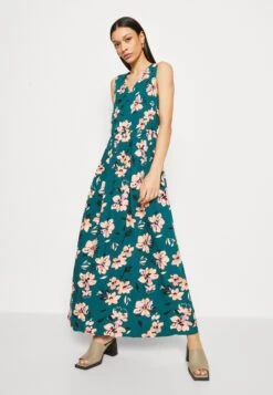 Anna Field Robe Longue - Dark Green/Pink -Anna Field baa227ce9a894cf9a0af24e94c9b805b