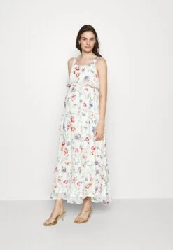 Woven Mama Maxi Dress Nursing Function - Robe Longue - White/Red