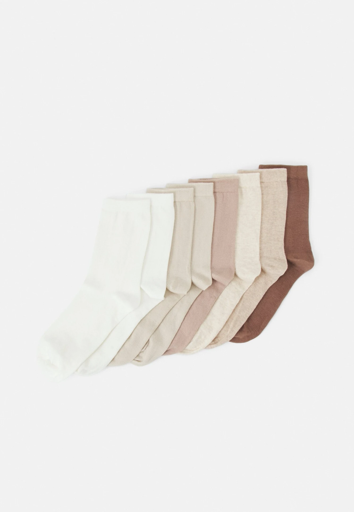 Anna Field 8 Pack - Chaussettes - White/Sand/Camel 1 Anna Field 8 Pack - Chaussettes - White/Sand/Camel