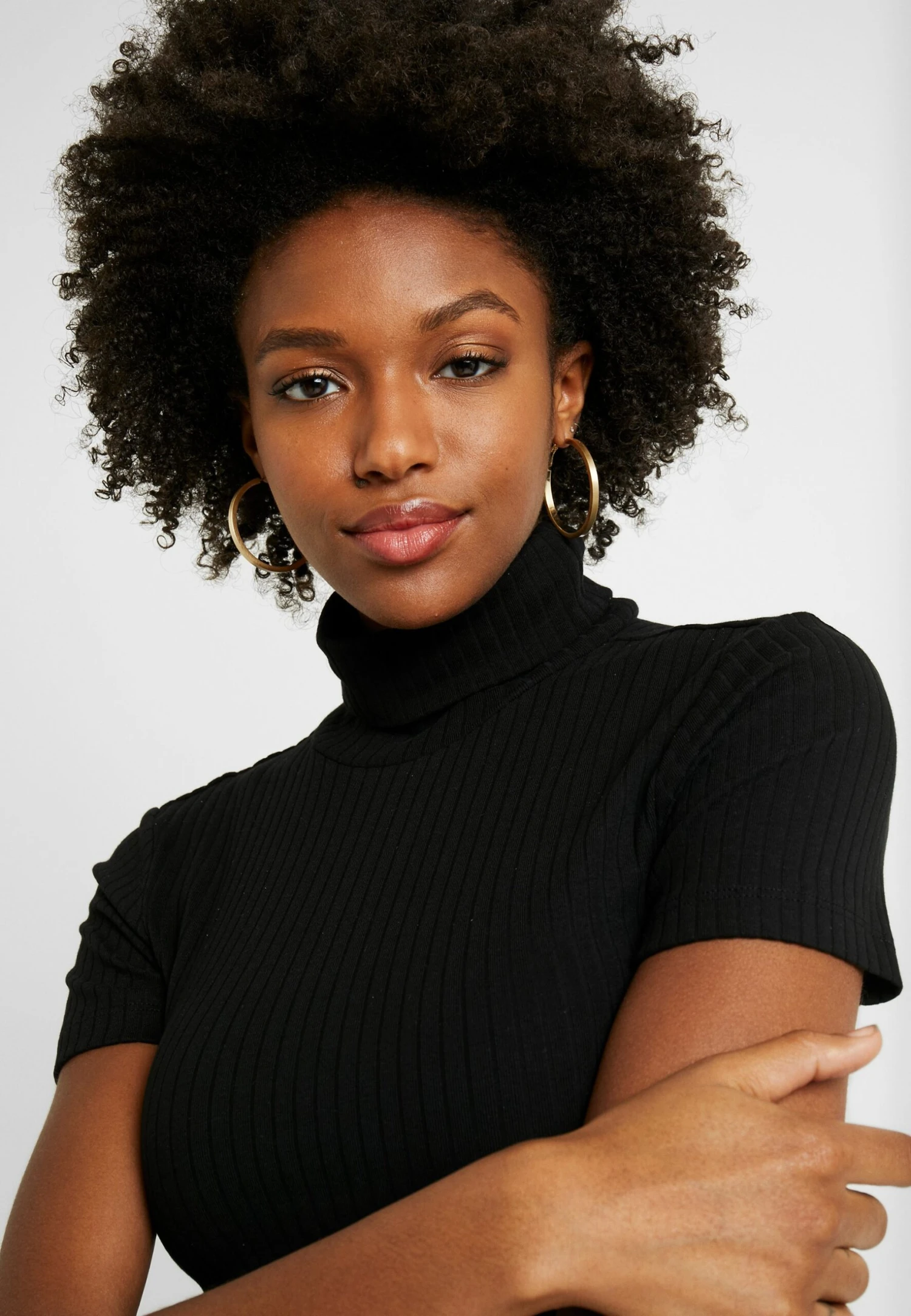 1/2 Sleeve Roll Neck - T-Shirt Basique - Black 6 1/2 Sleeve Roll Neck - T-Shirt Basique - Black – Image 6