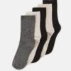 Anna Field 5 Pack - Chaussettes - Beige/Black/Grey