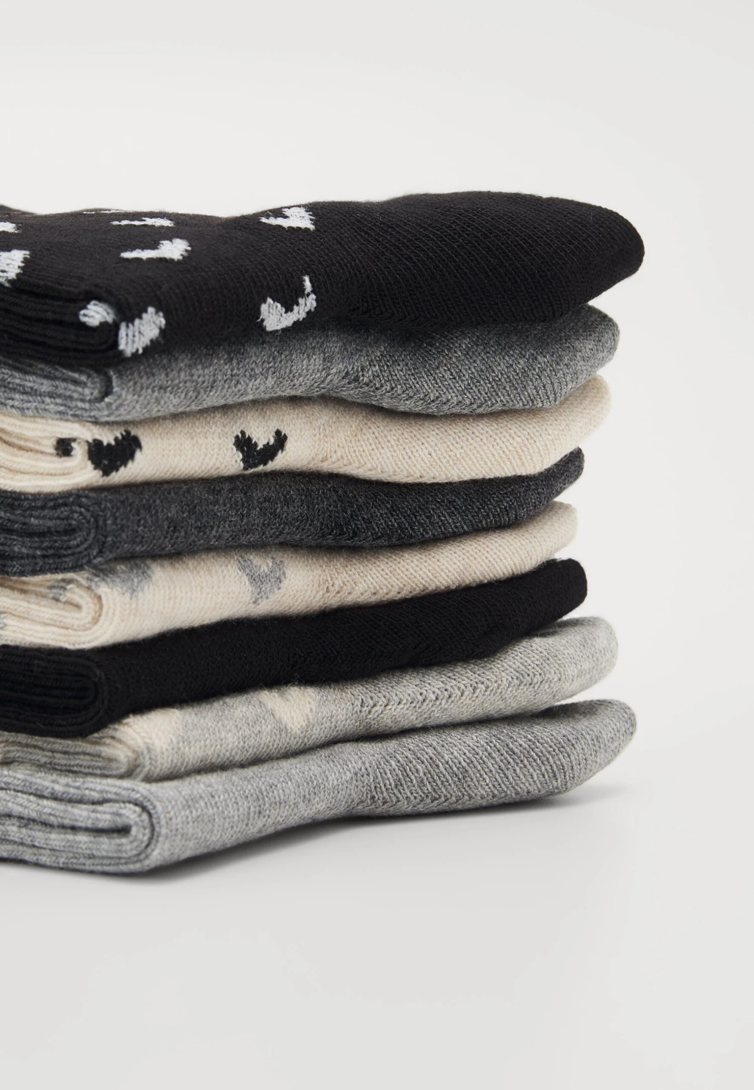 Anna Field Heart Ankle 8 Pack - Chaussettes - Black/Grey 2 Anna Field Heart Ankle 8 Pack - Chaussettes - Black/Grey – Image 2