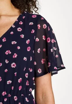 Anna Field V-Neck Sleeve Dress - Robe De Jour - Dark Blue/Pink -Anna Field e22117504d58447ebe18dcca7cc0861c