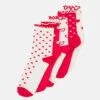 Anna Field 5 Pack - Chaussettes - White/Red